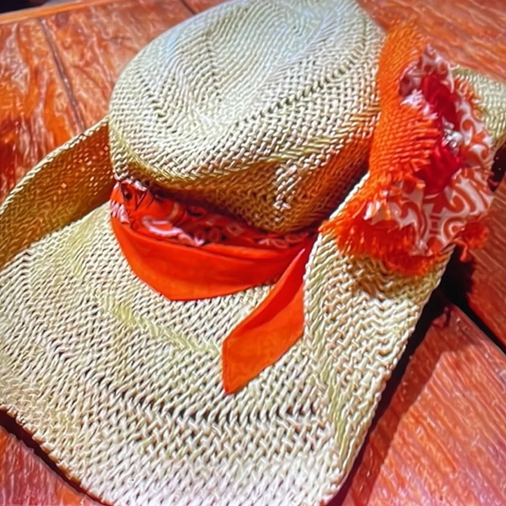 Straw Vintage Cowboy Hat embellished